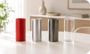Cordless lamps made from aluminium, plastic and acrylic