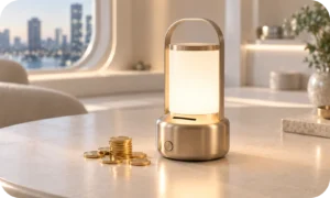 Battery-powered lamp that can help reduce electricity costs