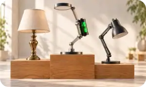 Rechargeable table lamp suitable for bedside tables, desks and living room shelves
